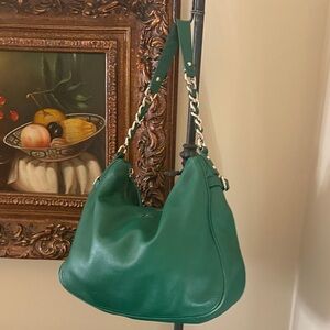 Kate Spade Pebbled Leather Green Hobo Bag
